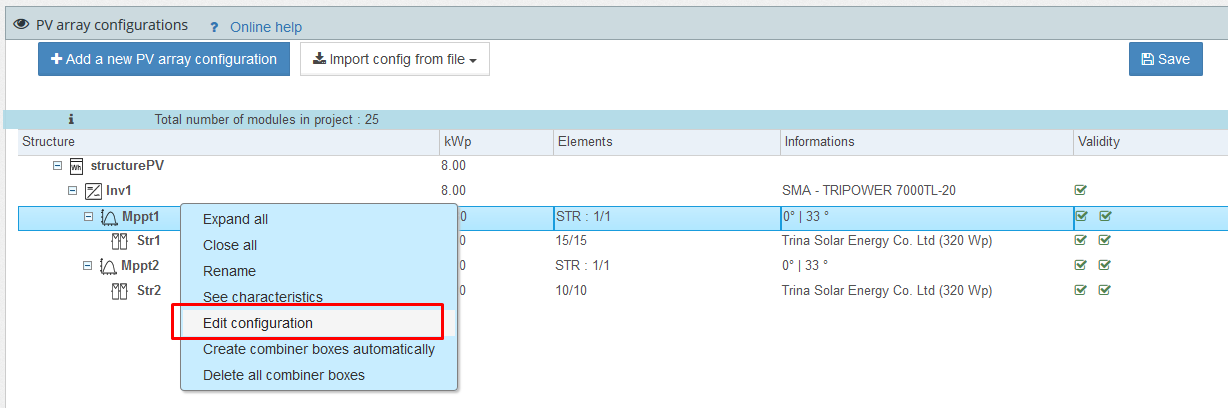 edit configuration