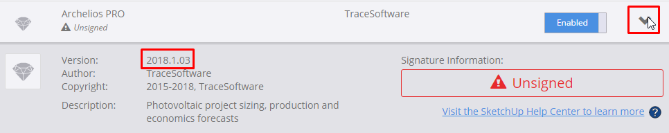 plugin version